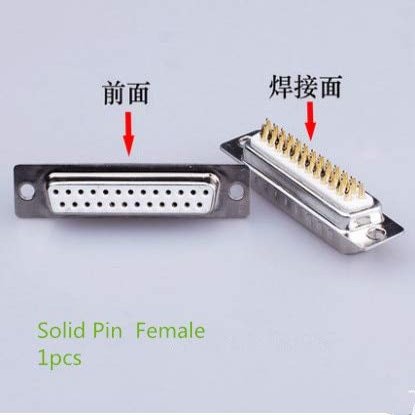 Davitu 1PCS/LOT YT360B DB25 Solid Pin Gold plated connectors 2 Rows 25 Pin COM Welding point - (Color: Red)