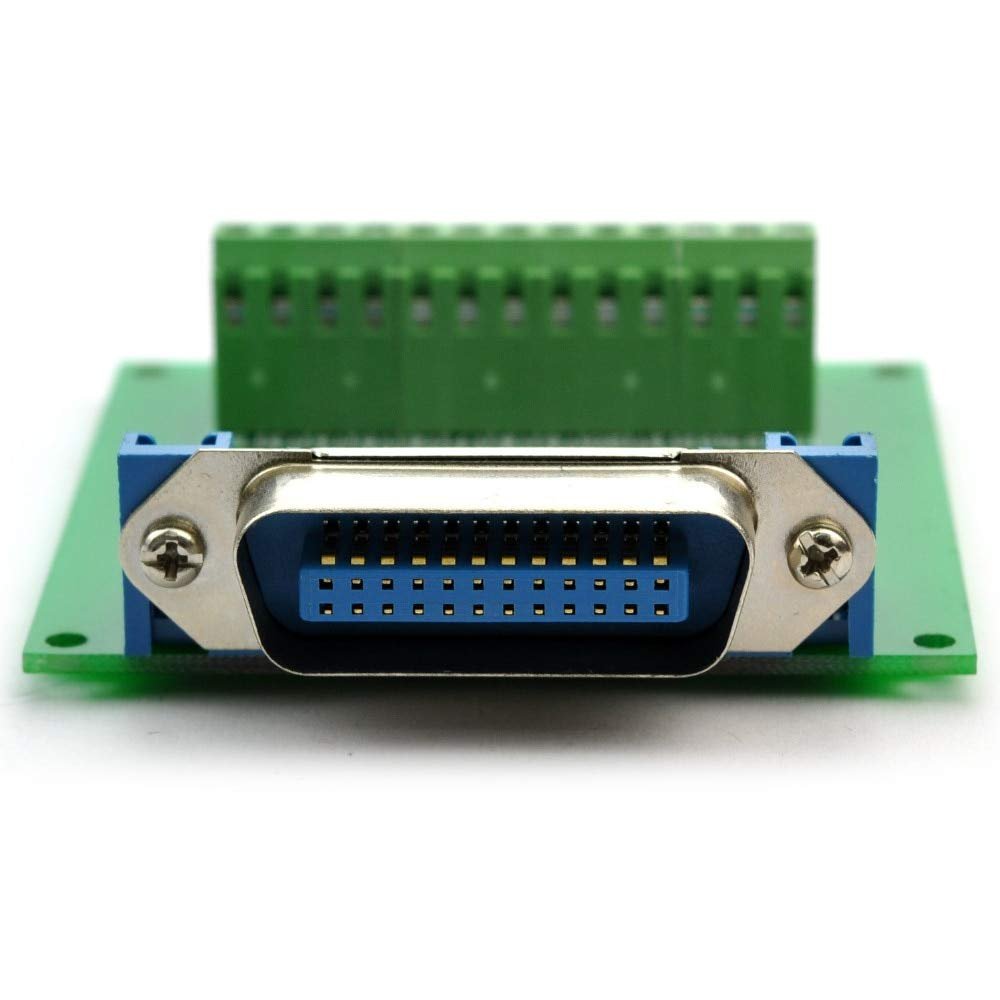 Davitu 24-Pin 0.085" Centronics Male Ribbon Connector Breakout Board.