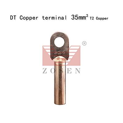 Davitu 20pcs Thick DT35mm2 silent Copper cable terminal Pure copper Wire connector Insert ear Line nose Cable connector cable joint