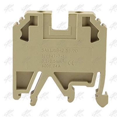 Davitu 10PCS JXB-2.5/35 SAK-2.5EN Economy type DIN terminal block Connector/Cable Connector/Wire Connector - (Color: YELLOW)