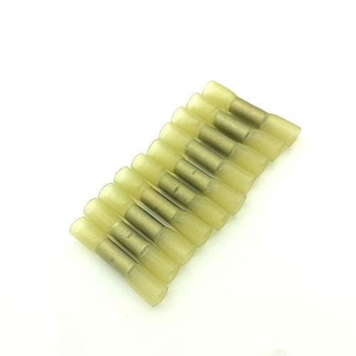 Davitu 100pcs BHT1.25 BHT2 BHT5 Water proof heat shrinkable connecting pipe, electric wire waterproof middle joint, cold pressure - (Color: Yellow)