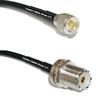 10 feet RG58 Silver Plated Mini UHF Male to UHF Female Bulkhead RF Coaxial Cable view 1