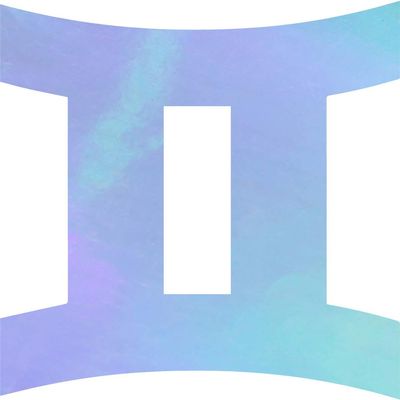 ANGDEST ODIAC Signs Gemini ICON Symbol (Hologram) (Set of 2) Premium Waterproof Vinyl Decal Stickers for Laptop Phone Accessory Helmet Car Window Bumper Mug Tuber Cup Door Wall Decoration
