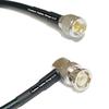 1 Foot RG58 Silver Plated Mini UHF Male to BNC Male Angle RF Coaxial Cable view 1
