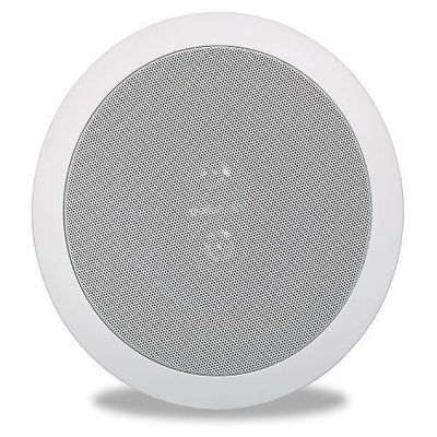 Polk Audio RC6s In-Ceiling Stereo Speaker | Dual Channel from a One Location |Damp Humid Indoor/Outdoor Placement - Bath, Kitchen, Covered Porches (White, Paintable Grille) (Renewed)