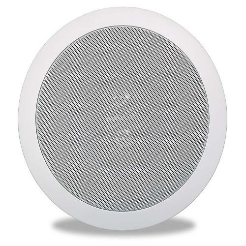 Polk Audio RC6s In-Ceiling Stereo Speaker | Dual Channel from a One Location |Damp Humid Indoor/Outdoor Placement - Bath, Kitchen, Covered Porches (White, Paintable Grille) (Renewed)