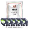 Aegis Adhesives - 5-Pack Label Tape Replacement for DYMO LetraTag Refills 91330 | 1/2" x 13' 12mm x 4m Black Print on White Paper Label Maker Tape | Compatible with DYMO LetraTag LT-100H Plus Printer view 1