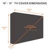 Outdoor TV Cover 70 to 75 inches, Waterproof and Weatherproof, Fits Up to 68''W x 42''H for Outside Flat Screen TV view 2