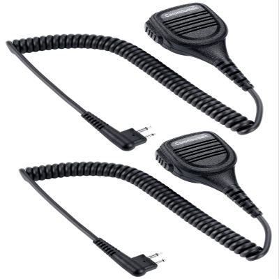 commountain Speaker Mic for Motorola Radios R2 CP100D CP200D CP200 CP185 CLS1410 CLS1110 BPR40D BPR40 RDU4100 RDU4160D RMU2040 RMU2080D CLS RDU RMU, PMMN4013 PMMN4013A 2 Pin Microphone-2 Pack