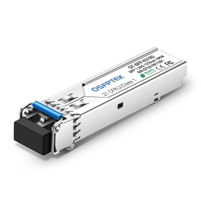 QSFPTEK 1.25 Gigabit SFP Module 1000BASE-LX/LH 1310nm 10km DDM Single-Mode LC Mini-GBIC Transceiver for HP J4859A/J4859C/J4859B, Supermicro, Netgear