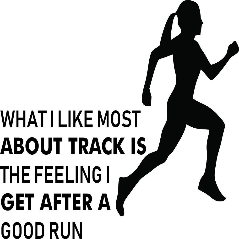 Track and Field Running Wall Decals for Girls Bedroom/Womens Sports Athlete Quotes Girl Room Walls/USA Olympics/Inspirational Quote Vinyl Art Decor Stickers Great Feeling Size 20x20 inch