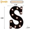 Pooqla Black Light Up Letter S, Marquee Letters Black Room Decor view 4