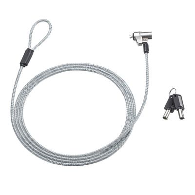 Sanwa Supply SLE-35S Cylinder Security Wire, Noble Wedge Slot Compatible, Wire Length 6.6 ft (2 m) / Wire Diameter 0.2 inches (4.4 mm)