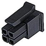 0430250400 Conn Housing F 4 POS 3mm Crimp ST Cable Mount Black Micro-Fit 3.0 Bag, (100 Items)