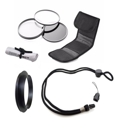 Canon PowerShot SX420 is High Grade Multi-Coated & Threaded 3 Piece Lens Filter Kit + (Includes Lens Filter Adapter + Krusell Multidapt Neck Strap + Microfiber Cleaning Cloth)