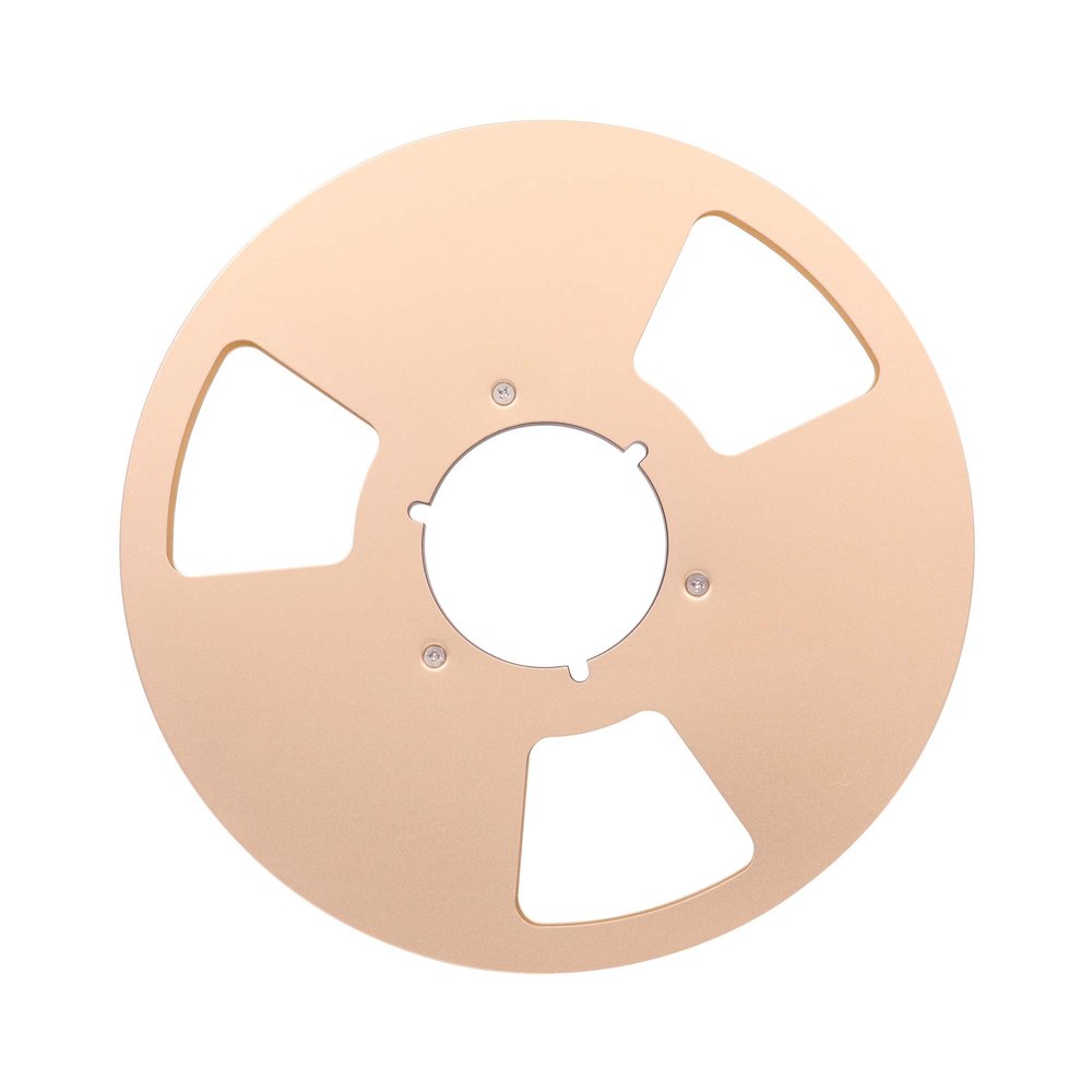 10" Full Aluminum Blank Tape Reel to Reel Recorder Empty Spool for Studer Revox Nagra Black Silver Gold Blue Red Pack of 1PC (Gold)