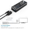 Case of 5, RSHTECH USB 3.0 Hub Powered 7 Port USB Extender Aluminum Splitter with Individual On/Off Switches (7-Ports) view 4