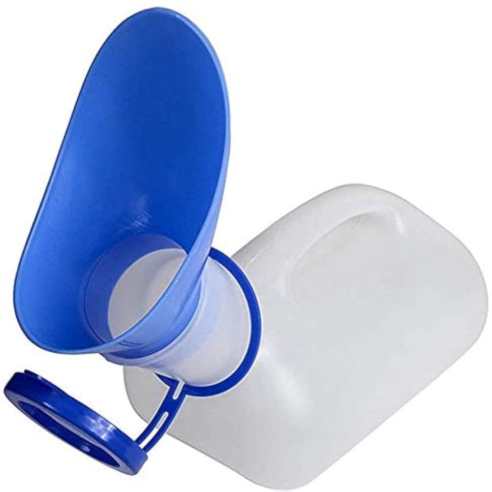 DPOWERFUL Portable Unisex Urinal for Car, Pee Bottle with Lid & Funnel, Men