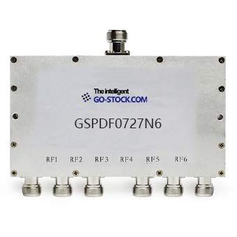 GSPDF0727N6 6-Way Power Divider Power Splitter Combiner N Tpye 50W 700-2700MHz