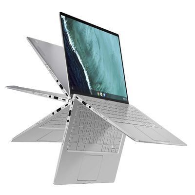 ASUS Chromebook Flip C434 2-in-1 Laptop- 14" Full HD 4-Way NanoEdge Touchscreen, Intel Core M3-8100Y Processor, 8GB RAM, 64GB eMMC Storage, Backlit KB, Chrome OS- C434TA-DS384T Silver