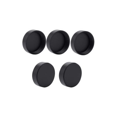 5pcs Alloy Rear Lens for C Mount Lenses, Rear Lens Cover 27mm(Black)