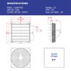 iLIVING 20" Shutter Exhaust Fan with Wireless Smart Remote Controlled Thermostat and Humidity, Variable Speed Wall Mounted Attic Vent Fan, Chicken Coop Ventilation, 3368 CFM, 5000 SQF Coverage Area view 4