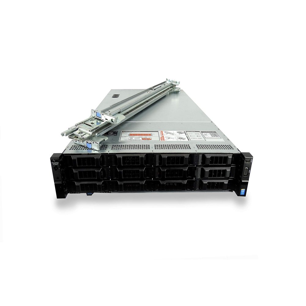 Dell PowerEdge R730xd 12-Bay LFF 2U Server with 2X Rear Flex Bays, 2X E5-2699 V3 2.3GHz 18 Core, 16GB DDR4 RAM, PERC H730, 4X 4TB 7.2K SATA 6Gbps 3.5 Drives, 2X 10GbE, Rails (Renewed)