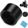 52mm Tele Metal Screw-in Lens Hood Sunshade with Centre Pinch Lens Cap for Canon Nikon Sony Pentax Olympus Fuji Sumsung Leica Camera + Cleaning Cloth view 1