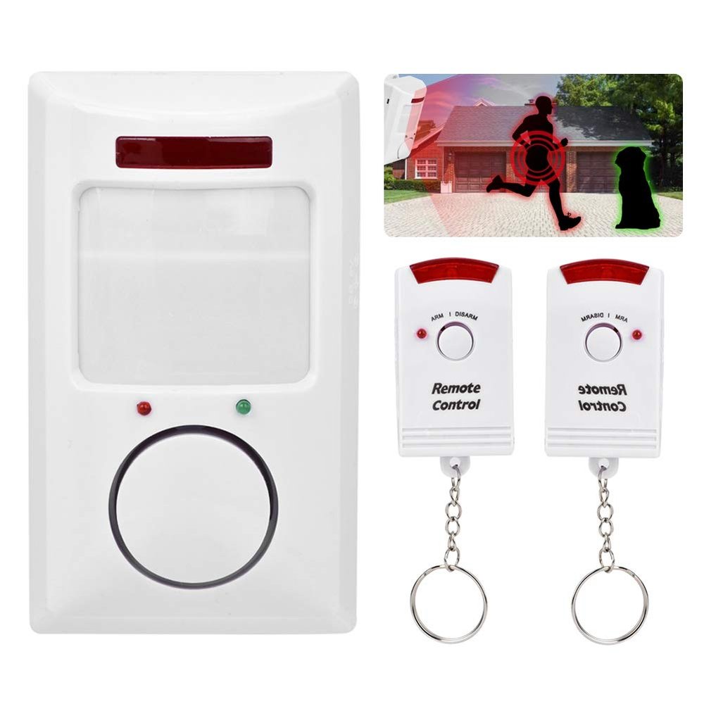 Alarm System, Home Security Driveway Alarm, PIR Motion Sensor Alarm Detector, 105dB Infrared Sensors Wall Alert System Kit for Home Security