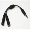 Wirenest GA Headset to Helicopter Adapter, Durable Molded Connectors, .206" and .25" Jacks to U-174 Plug view 1