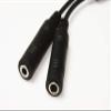 Wirenest GA Headset to Helicopter Adapter, Durable Molded Connectors, .206" and .25" Jacks to U-174 Plug view 3