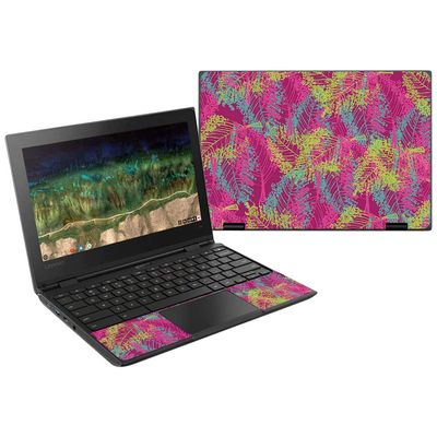 MightySkins Skin Compatible with Lenovo 500E Chromebook 11.6" (2018) - Magenta Summer | Protective, Durable, and Unique Vinyl Wrap Cover | Easy to Apply, Remove, and Change Styles | Made In The USA