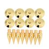 8 Pairs 6 x 36MM Copper Speaker Spike Set Subwoofer CD Audio Amplifier Turntable Isolation Stand Cone Feet + Base Pad Shockproof Feet Mat for Speaker, Amplifier, CD DVD Player, Turntable Recorder view 1
