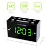 HANNLOMAX HX-122CR Alarm Clock Radio, PLL FM Radio, Dual Alarm, 1.2 inches Green LED Display, USB Port for 1A Charging, AC Power Operation only. view 4