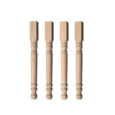 Osborne Farm Coffee Table Leg in Knotty Pine (Set of Four), Replacement Furniture Legs for Farmhouse Design, Unfinished and Sanded Wooden Table Legs, Wood Table Legs for Coffee Tables or Bench Seats