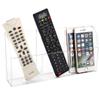 MyJell Acrylic TV Remote Control Holder Wall Mount Storage Box Media Organizer Mobile Phone Holder (Three Compartment) view 1