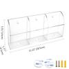 MyJell Acrylic TV Remote Control Holder Wall Mount Storage Box Media Organizer Mobile Phone Holder (Three Compartment) view 4