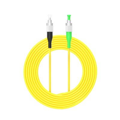 Jeirdus 2Meters 6ft FC/PC to FC/APC Fiber Optic Cable Jumper Optical Patch Cord Simplex Single-Mode 9/125 FC-FC