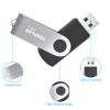 TOSPLUS 2Pack 32GB USB 2.0 Flash Drives Thumb Drives Memory Stick Jump Drive Zip Drive (Black/Blue) view 3