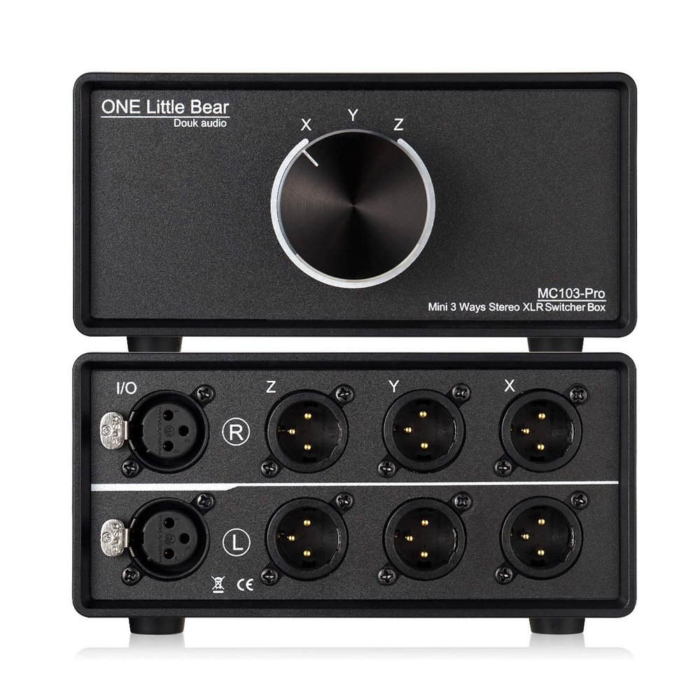 Nobsound 1-IN-3-OUT XLR Audio Switch ; Balanced Audio Converter ; 3-Way Stereo Passive Audio Selector Switcher (MC103 Pro 3-Out)