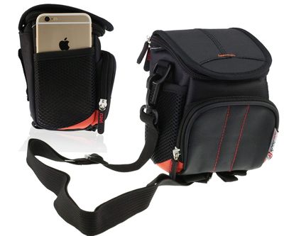 Navitech Black Digital Video/Camcorder Case Bag Cover Compatible With Panasonic HC-VXF1 (Includes Belt and Shoulder Strap)