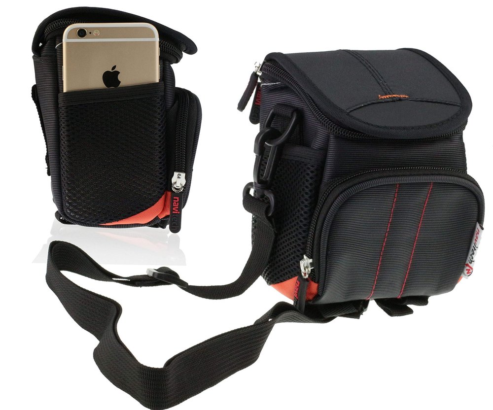 Navitech Black Digital Video/Camcorder Case Bag Cover Compatible With Panasonic HC-VXF1 (Includes Belt and Shoulder Strap)