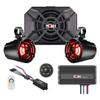 NOAM NUTV5-S V.2 - Marine ATV/Golf Cart/UTV Stereo System kit  with 2 Waterproof LED Light Tower Speakers, Subwoofer, Weatherproof Controller with Bluetooth and AUX Input and Four Channels Amplifier view 1