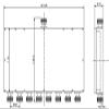 GSPDF0825N8 8-Way Power Divider Power Splitter Combiner N-F Tpye 50W 800-2500MHz view 2