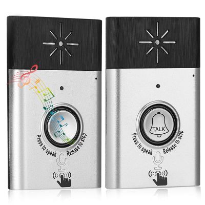 Intercom Doorbells Two Way Portable Walkie Talkie Operating at Over 600 feet for Home and Offfice Include 1 Receiver Talk Home Doorbell Intercom Kit Silver