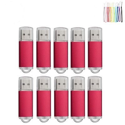 10PCS 2.0/3.0 USB Flash Drive Pen Drive Memory Stick Thumb Stick Pen Black (2.0/1GB, Red)