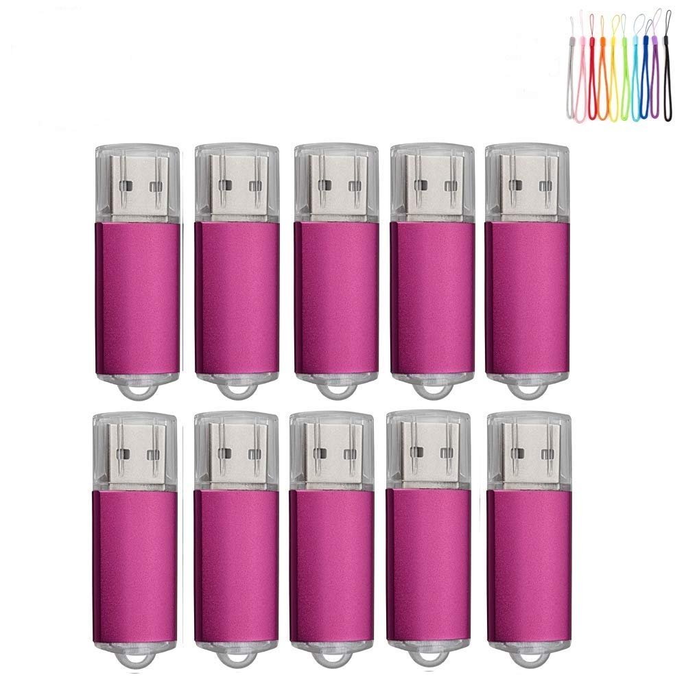 10PCS 2.0/3.0 USB Flash Drive Pen Drive Memory Stick Thumb Stick Pen Black (2.0/4GB, Pink)