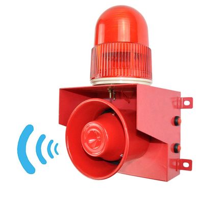 YJINGRUI Industrial Sound and Light Alarm Siren Waterproof/Dustproof Horn Alarm System with Adjustable Voice and Volume 0~120 db (AC 110V)