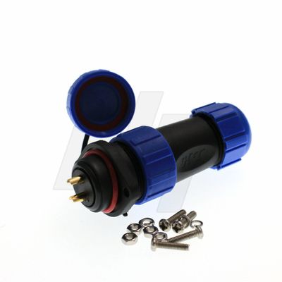 HangTon HE21 2 Pin Power Connector Waterproof Aviation Female Cable Plug Male Panel Mount Socket (5 Set)