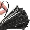 100Pcs 8 Inch Heavy Duty Industrial Zip Toes 40lbs Tensile Strength Releasable Black Tie Wraps Reusable Zip Toes Tie Straps For Garden Plant Secure Vine, Home Office view 1